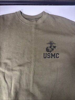 USMC Olive Green Crewneck Sweatshirt VINTAGE